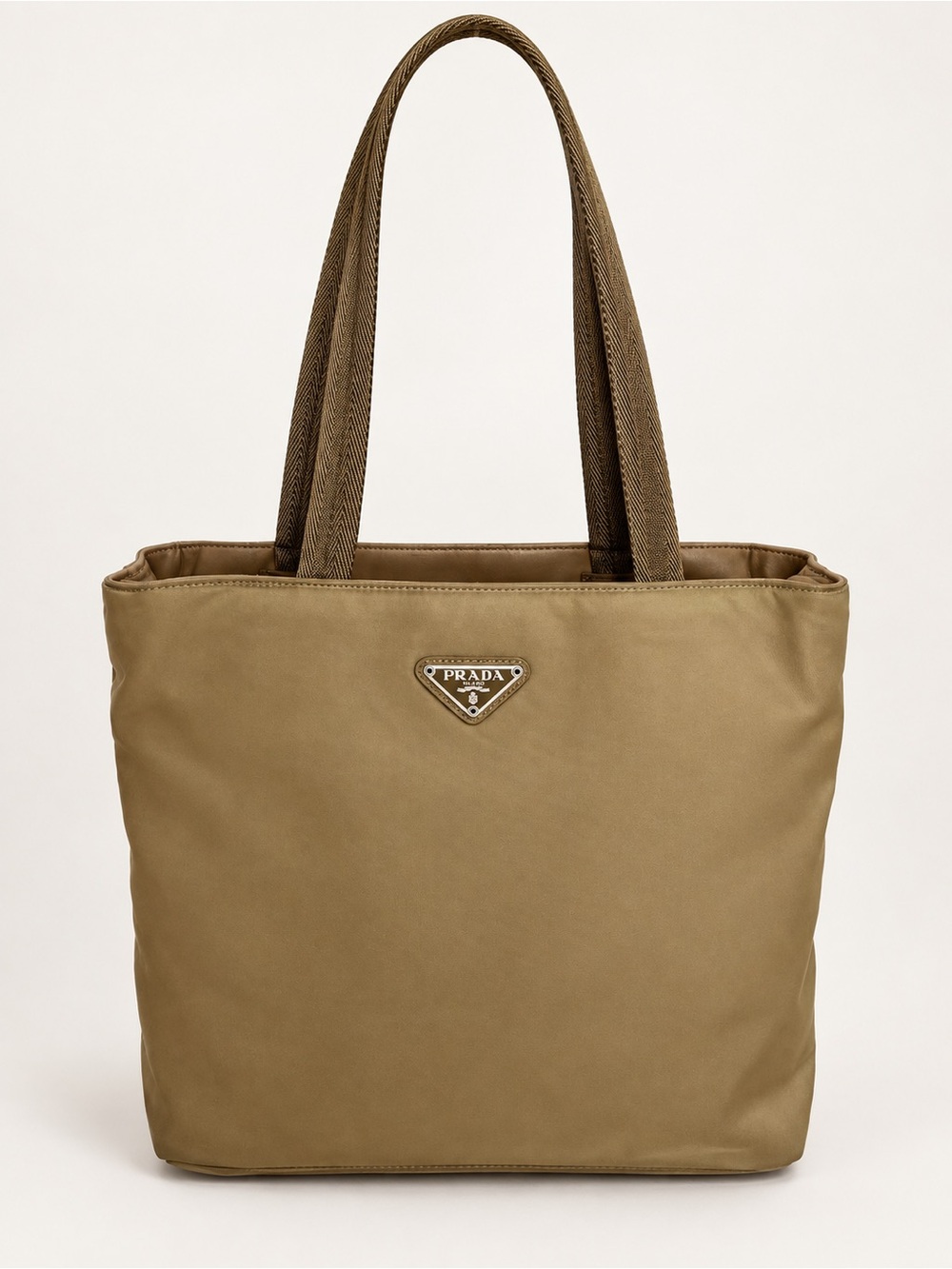 Prada Nylon Tessuto Tote Bag- Tan